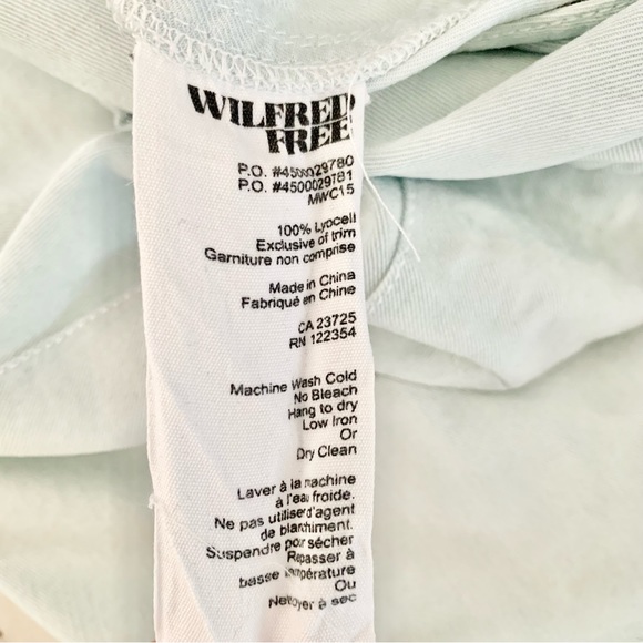 ARITZIA | WILFRED FREE 'VALLETTA OVERALLS' DRAPEY WASHED TWILL CINCH TIE WAIST - Picture 10 of 11